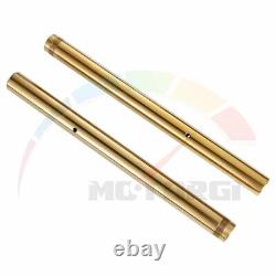 2xGold Pipes Fork Inner Tubes Bars For Yamaha R1 2004-2006 43x520mm 5VY-23120-00